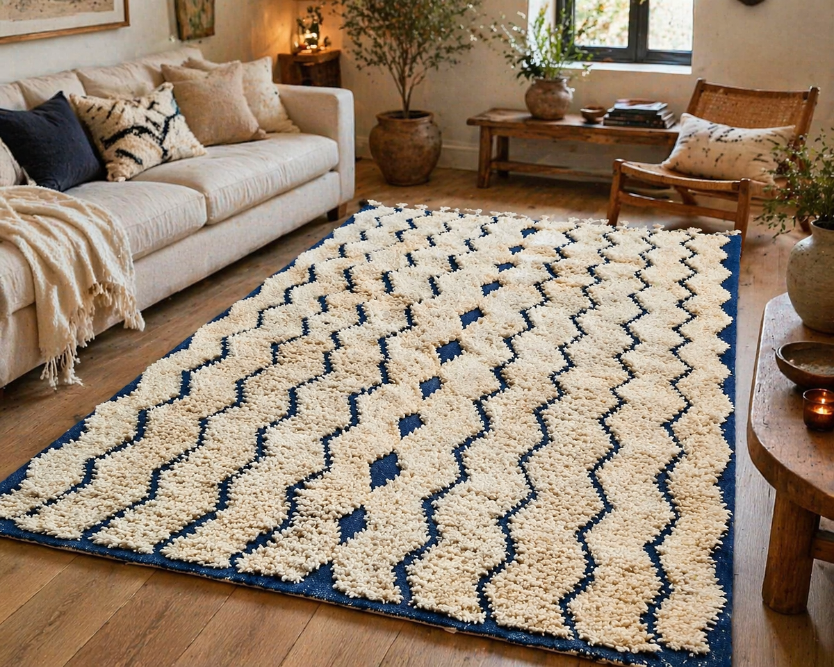 Moroccan Handmade Wool Rug – Timeless Berber Design