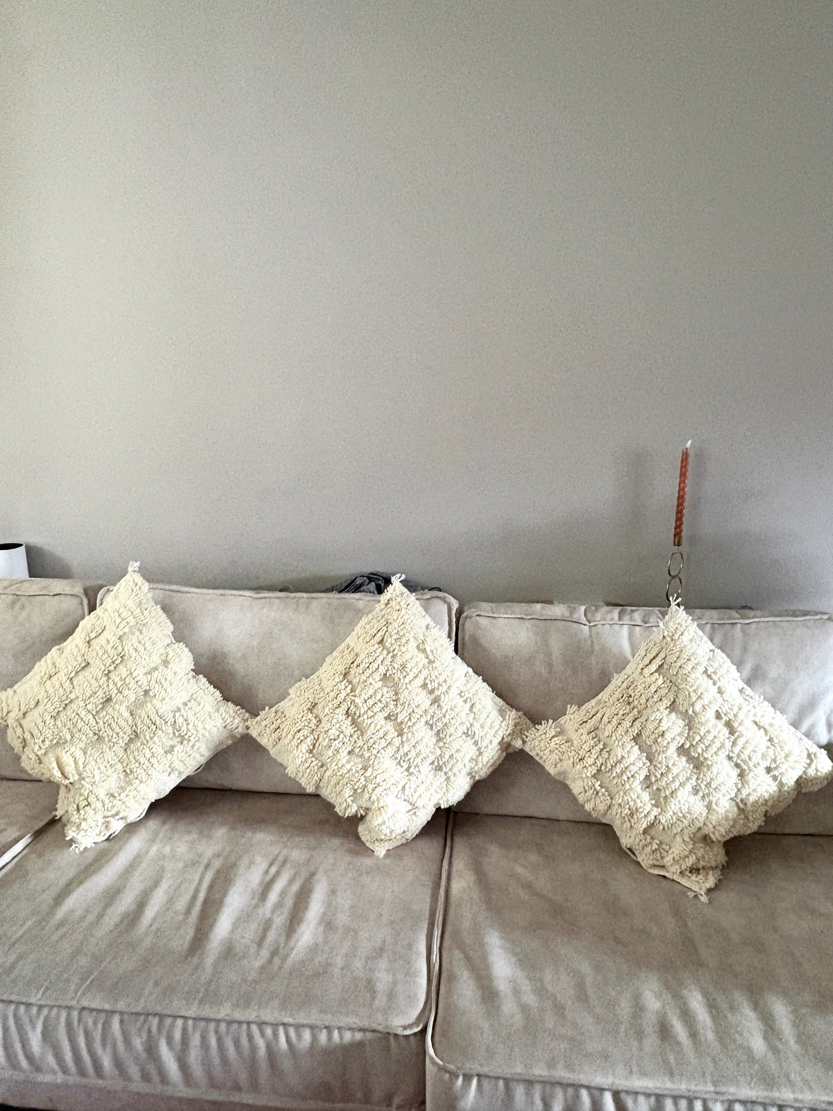 Moroccan Textured Pillow Cover – Handmade Boho Decorative Cushion